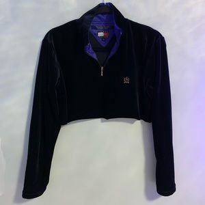 VINTAGE Tommy - Velour Cropped 1/4 Zip